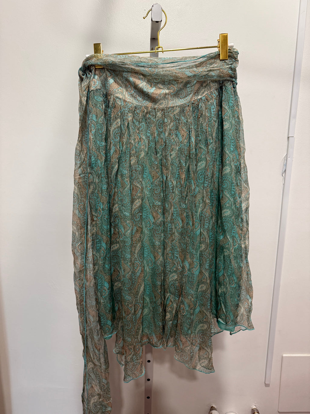 French Silk Teal Paisley Set