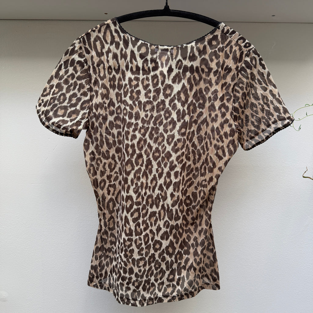 D&G Leopard Mesh Top