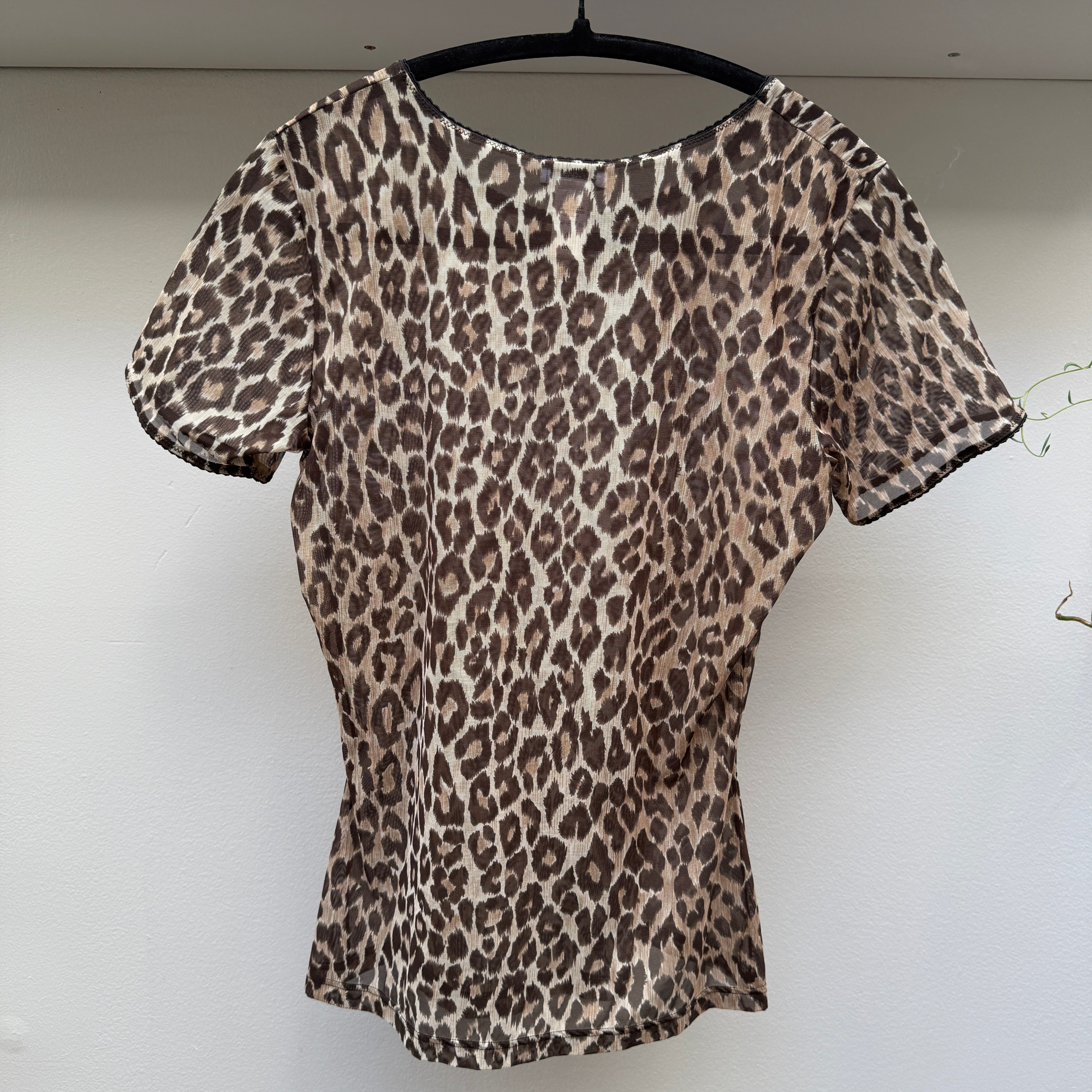 D&G Leopard Mesh Top