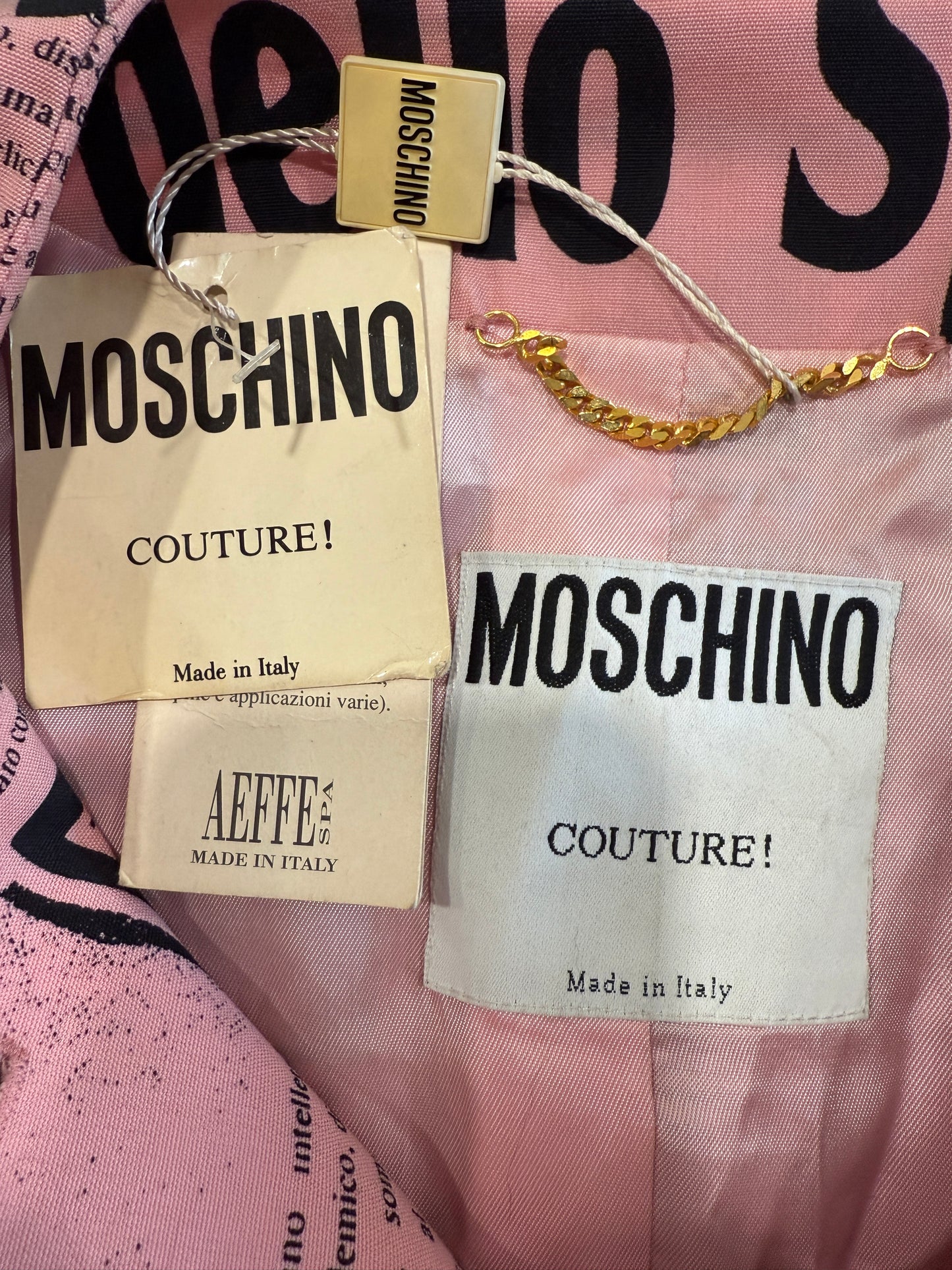 1993 Moschino 
Pink Gazzette 
Blazer