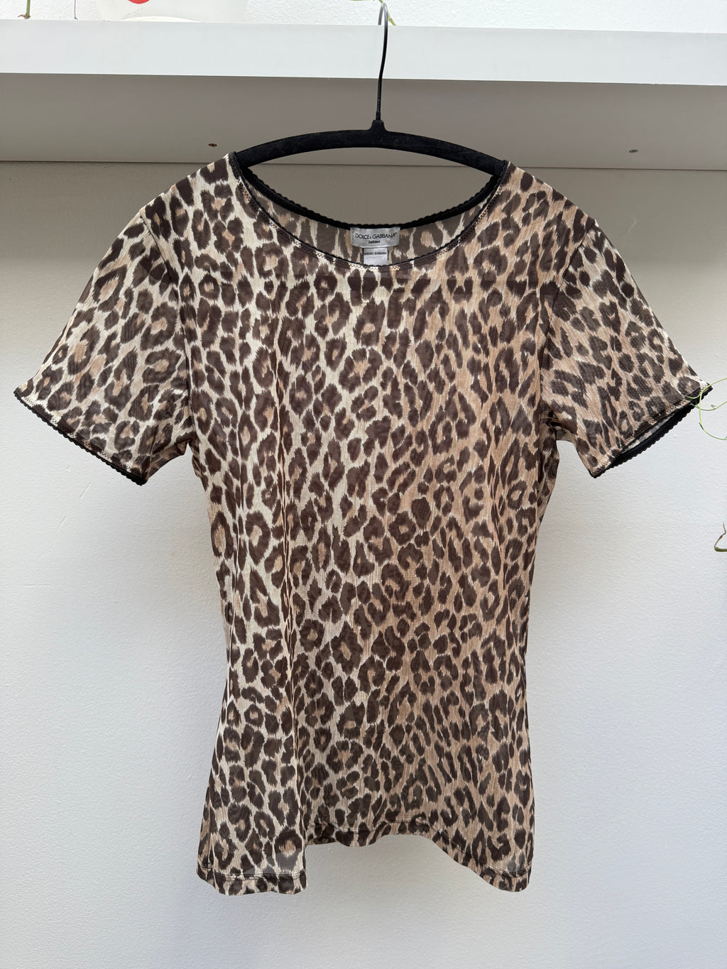 D&G Leopard Mesh Top