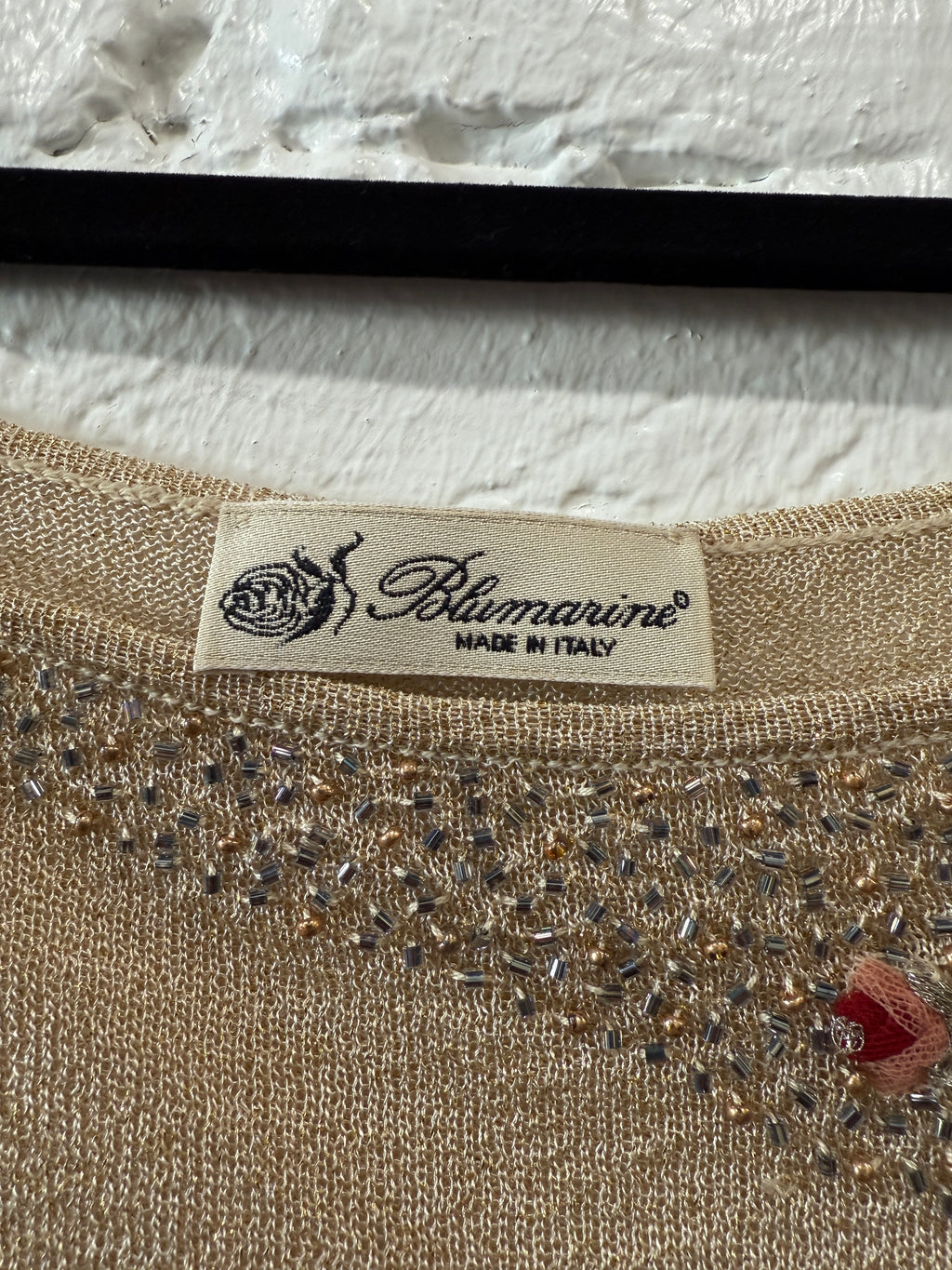 Blumarine Beaded knit top