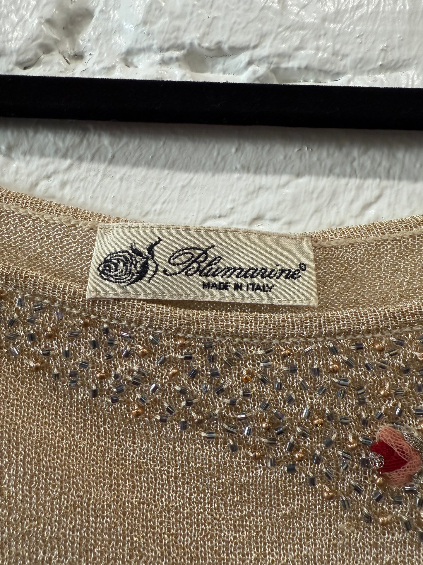 Blumarine Beaded knit top