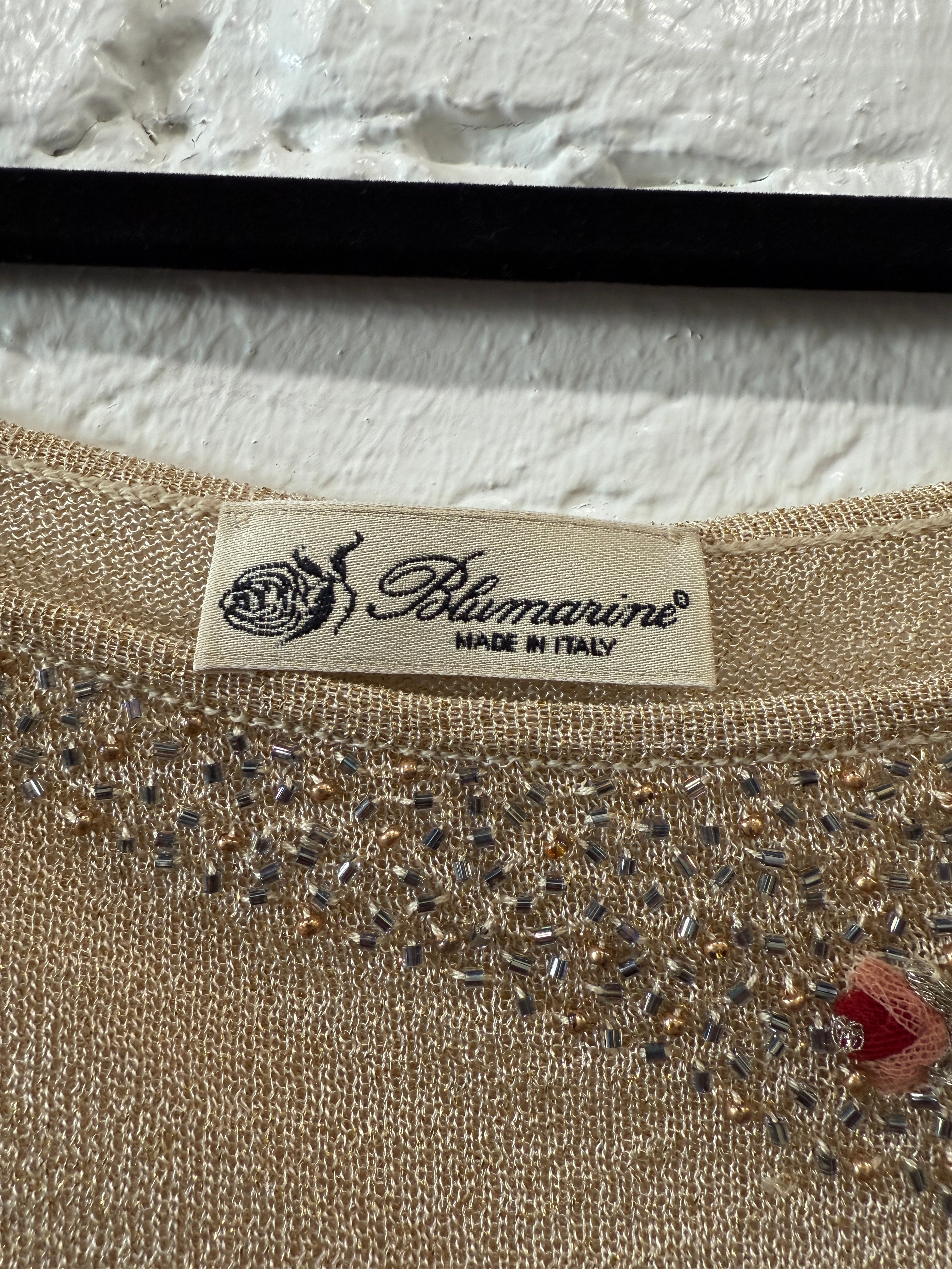 Blumarine Beaded knit top