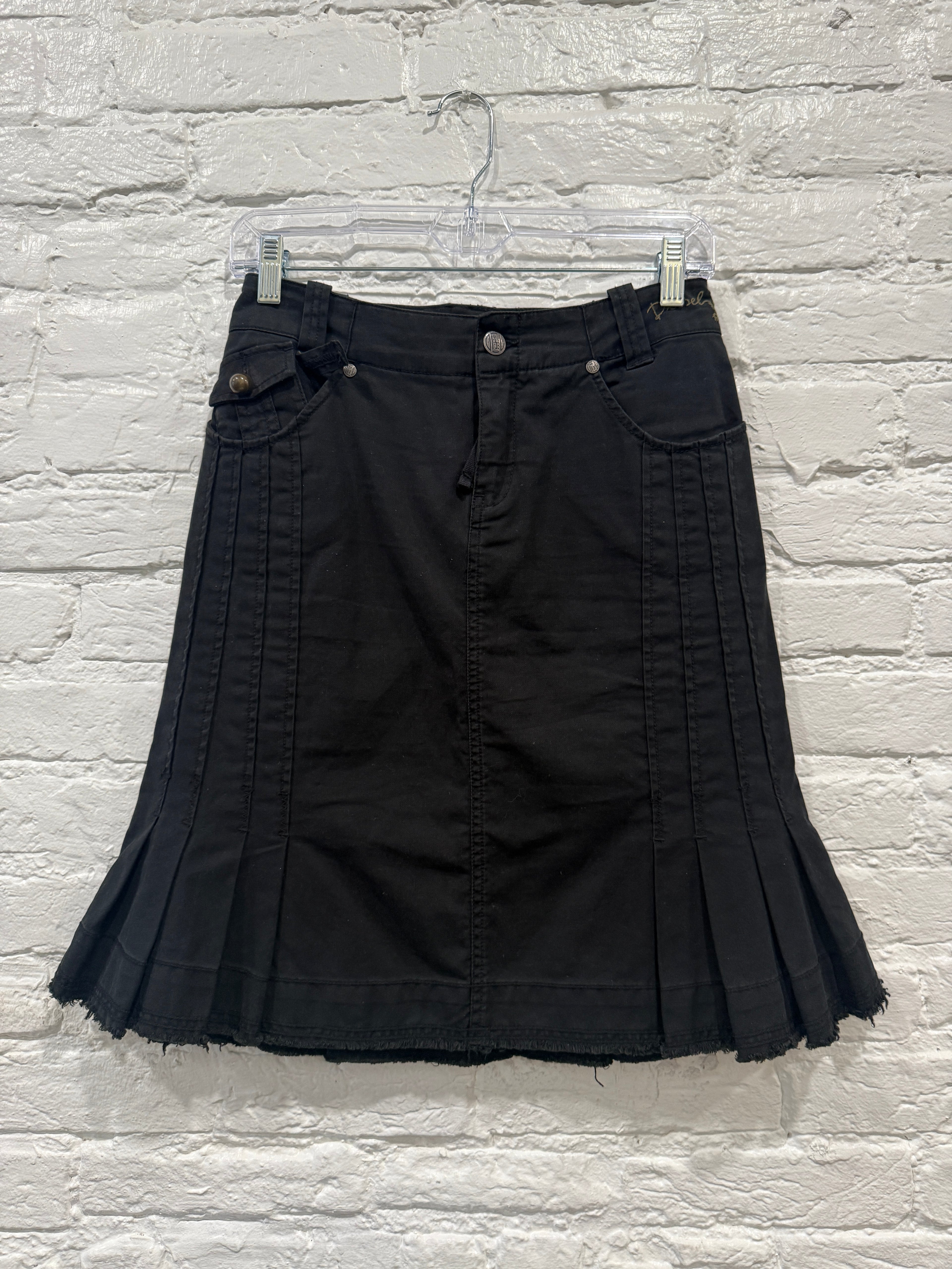 Diesel Black Midi Skirt