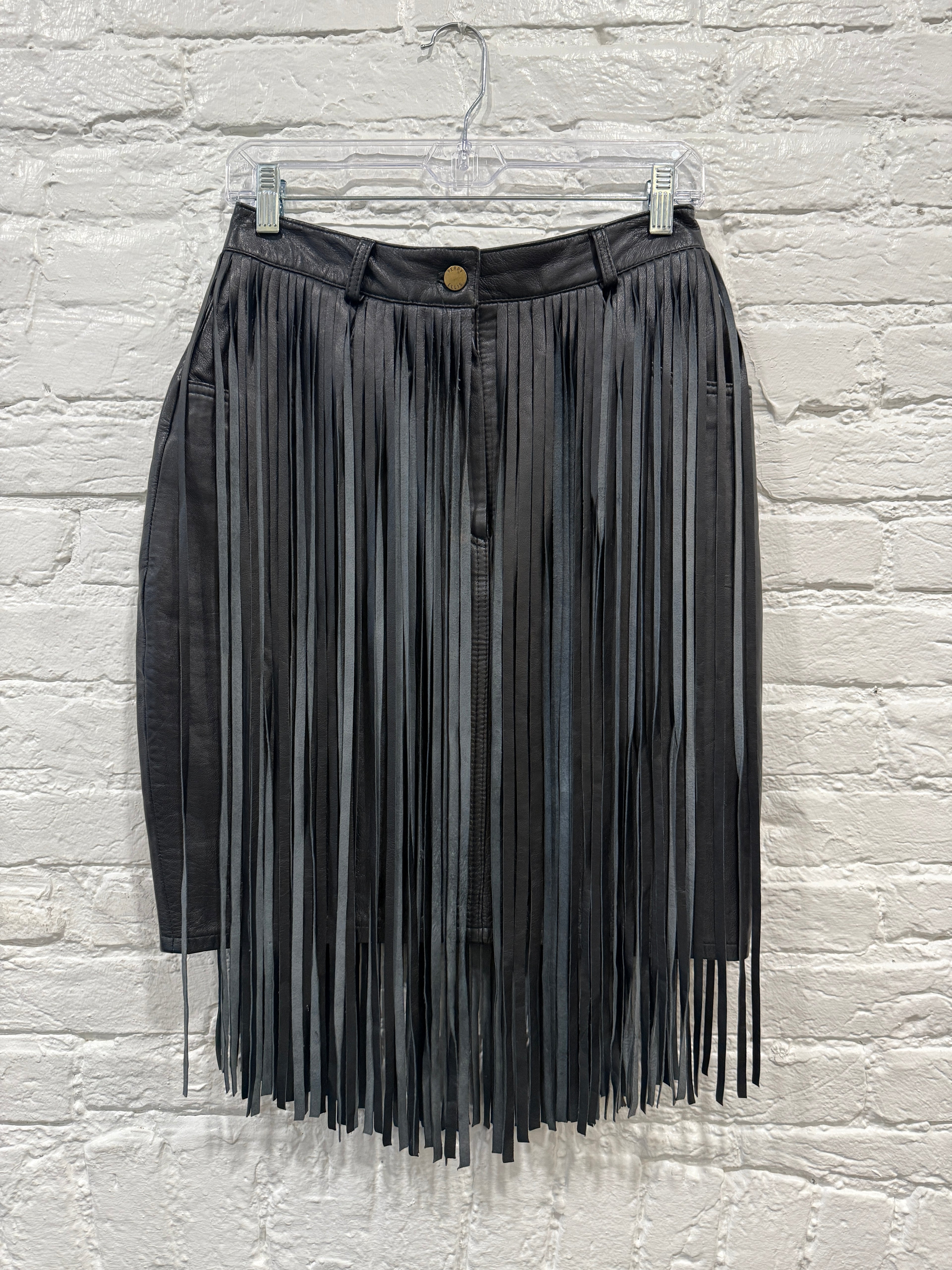 Perry Ellis by Marc Jacobs 1992 Leather Skirt