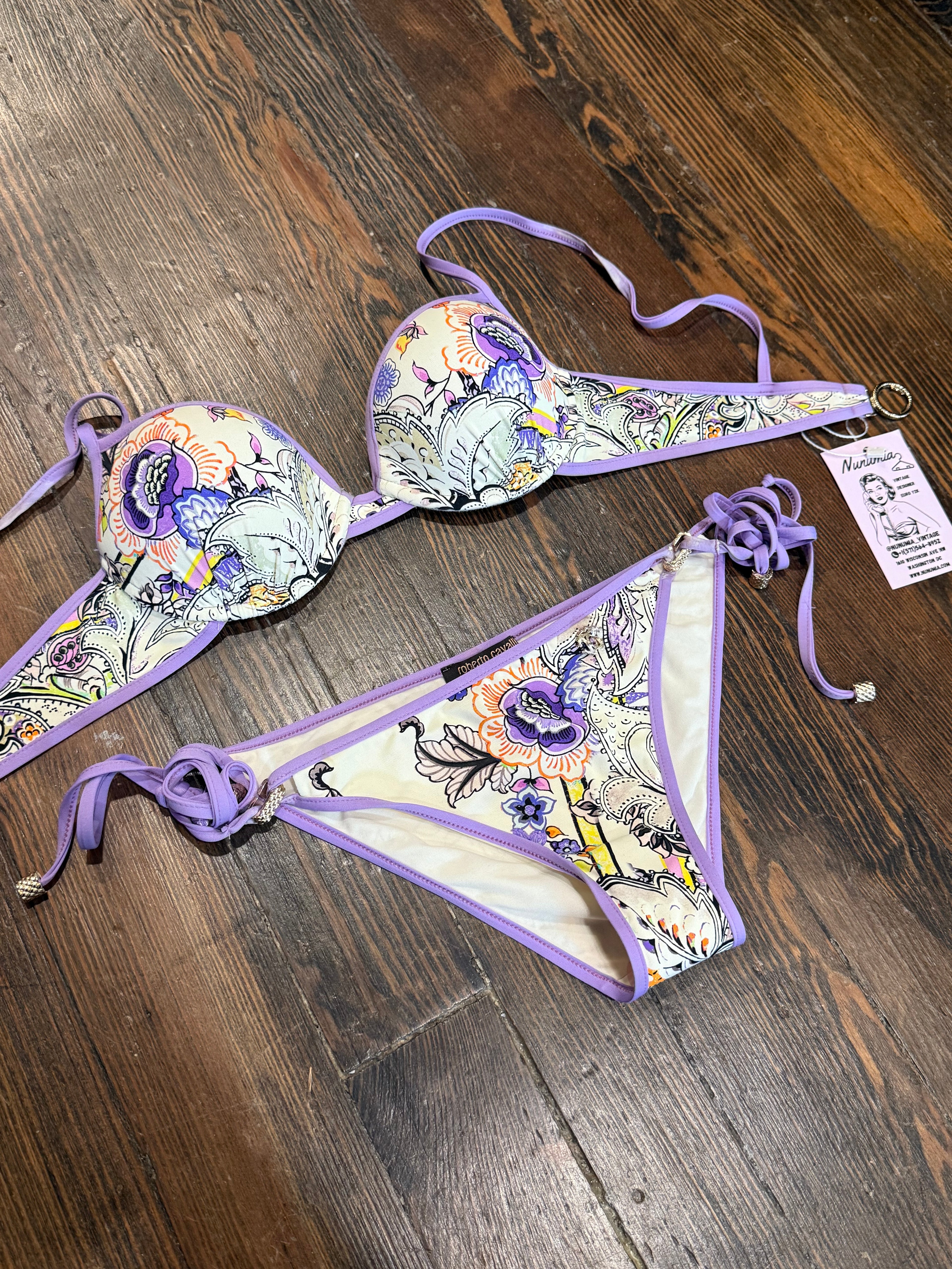 Vtg Cavalli Bikini Set as is