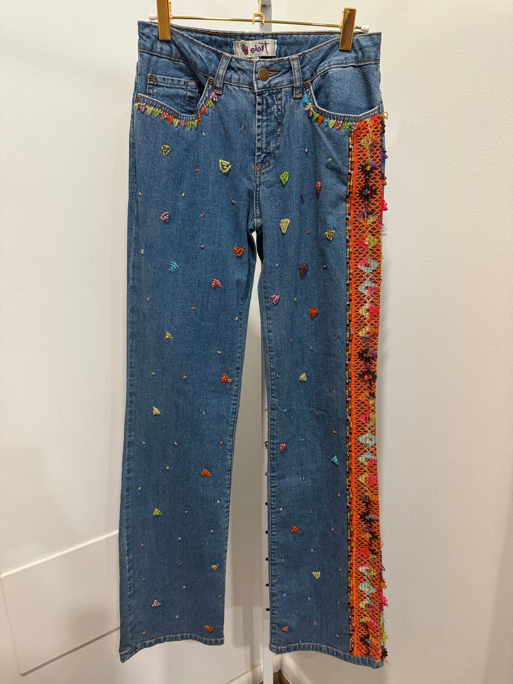 Euro 2000s Beaded Jeans