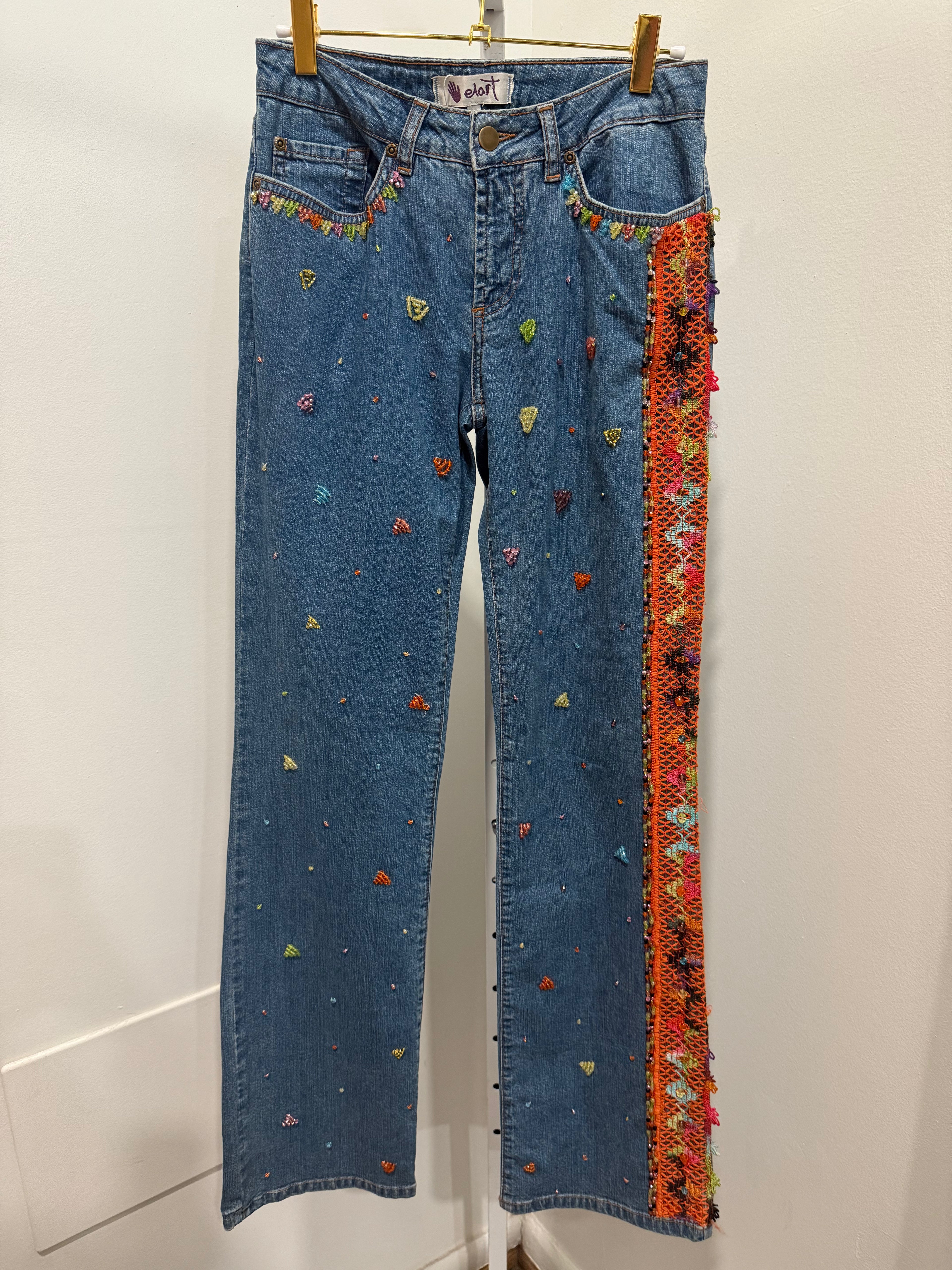 Euro 2000s Beaded Jeans