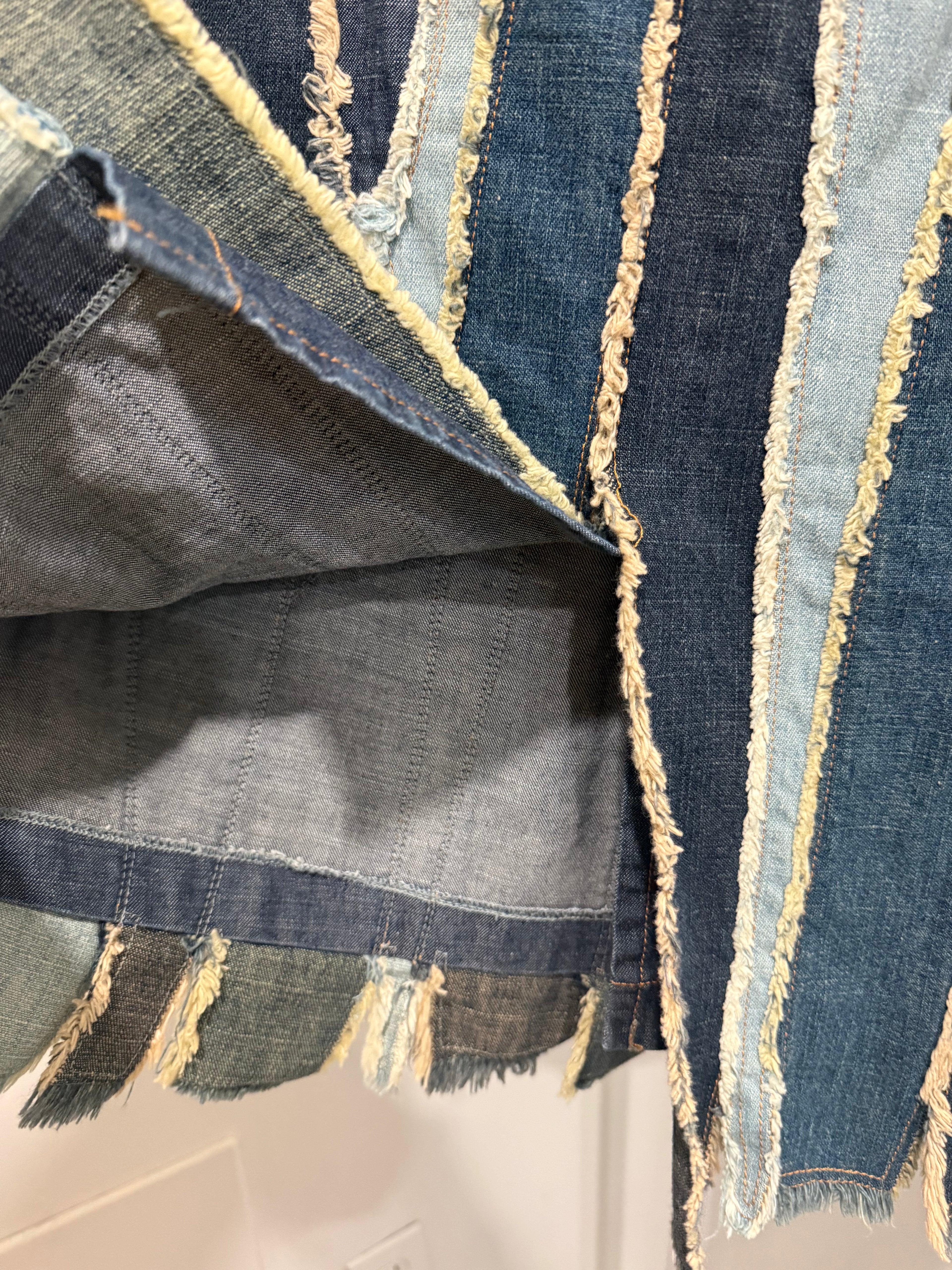 Moschino 
Distressed Denim 
Skirt