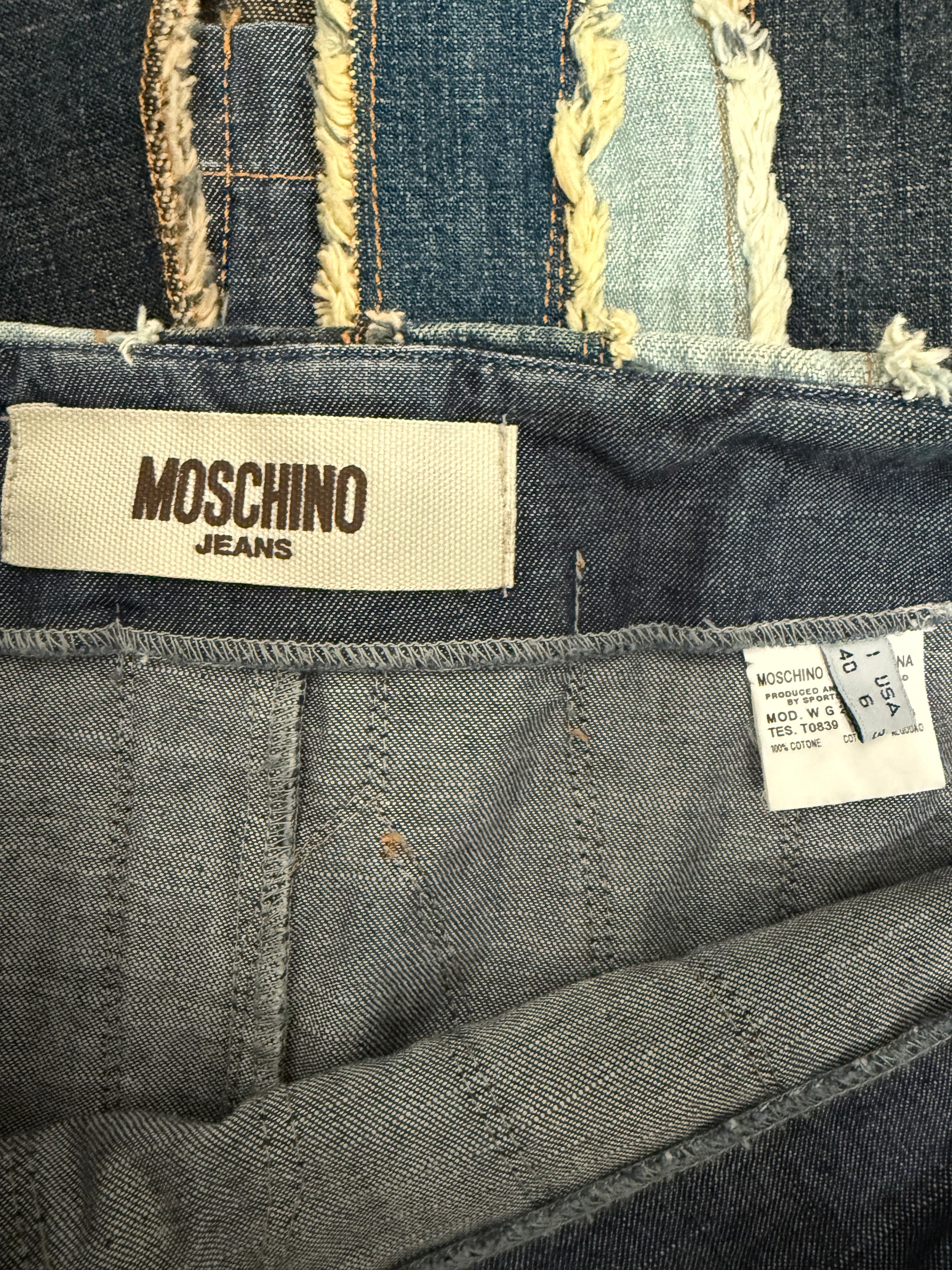 Moschino 
Distressed Denim 
Skirt