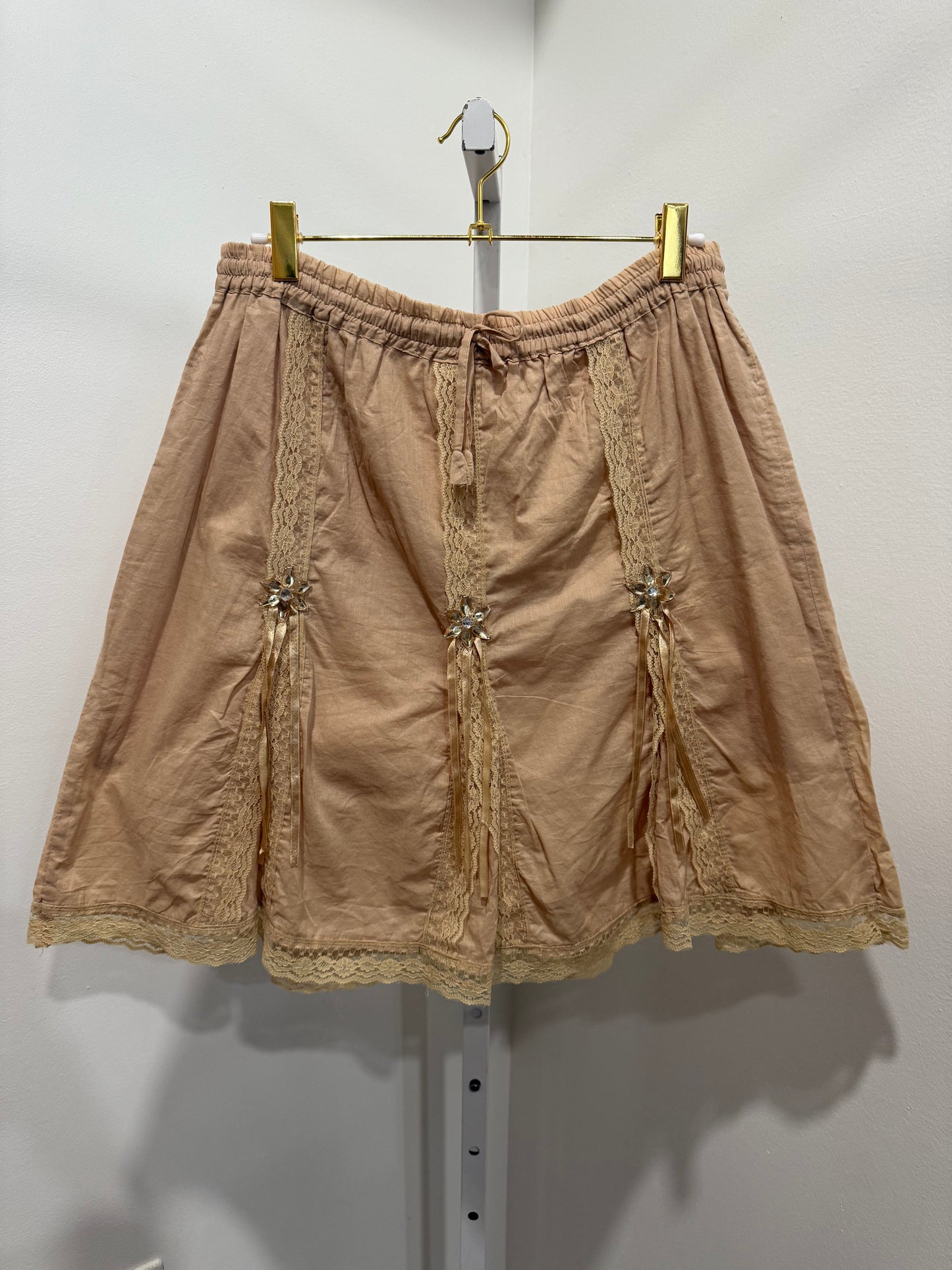 Boho Bedazzled Lace skirt