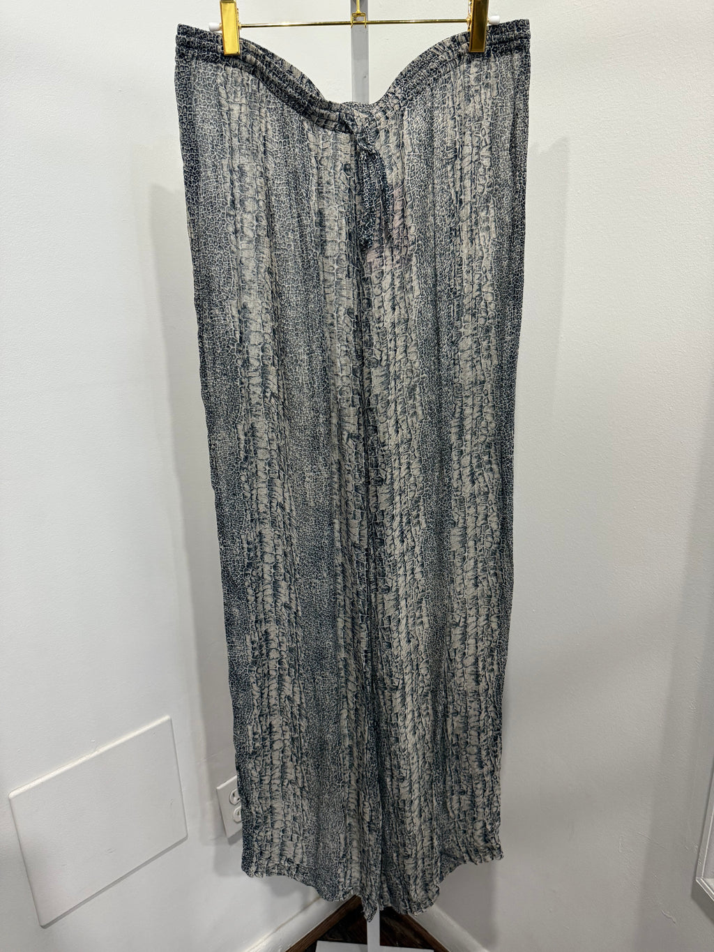 Sheer snakeskin pants