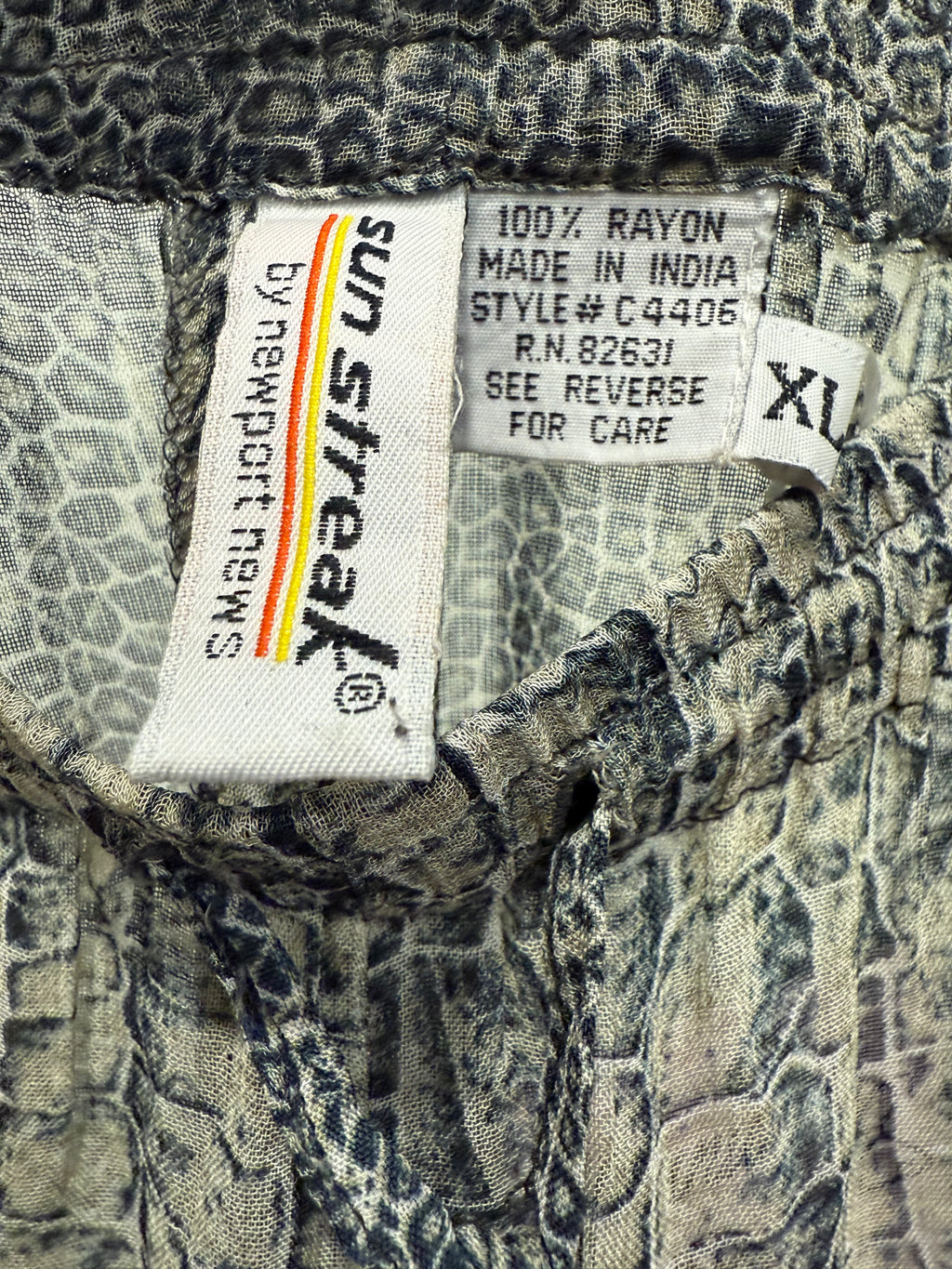 Sheer snakeskin pants