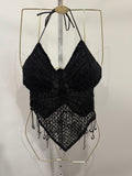 Black beaded butterfly corset