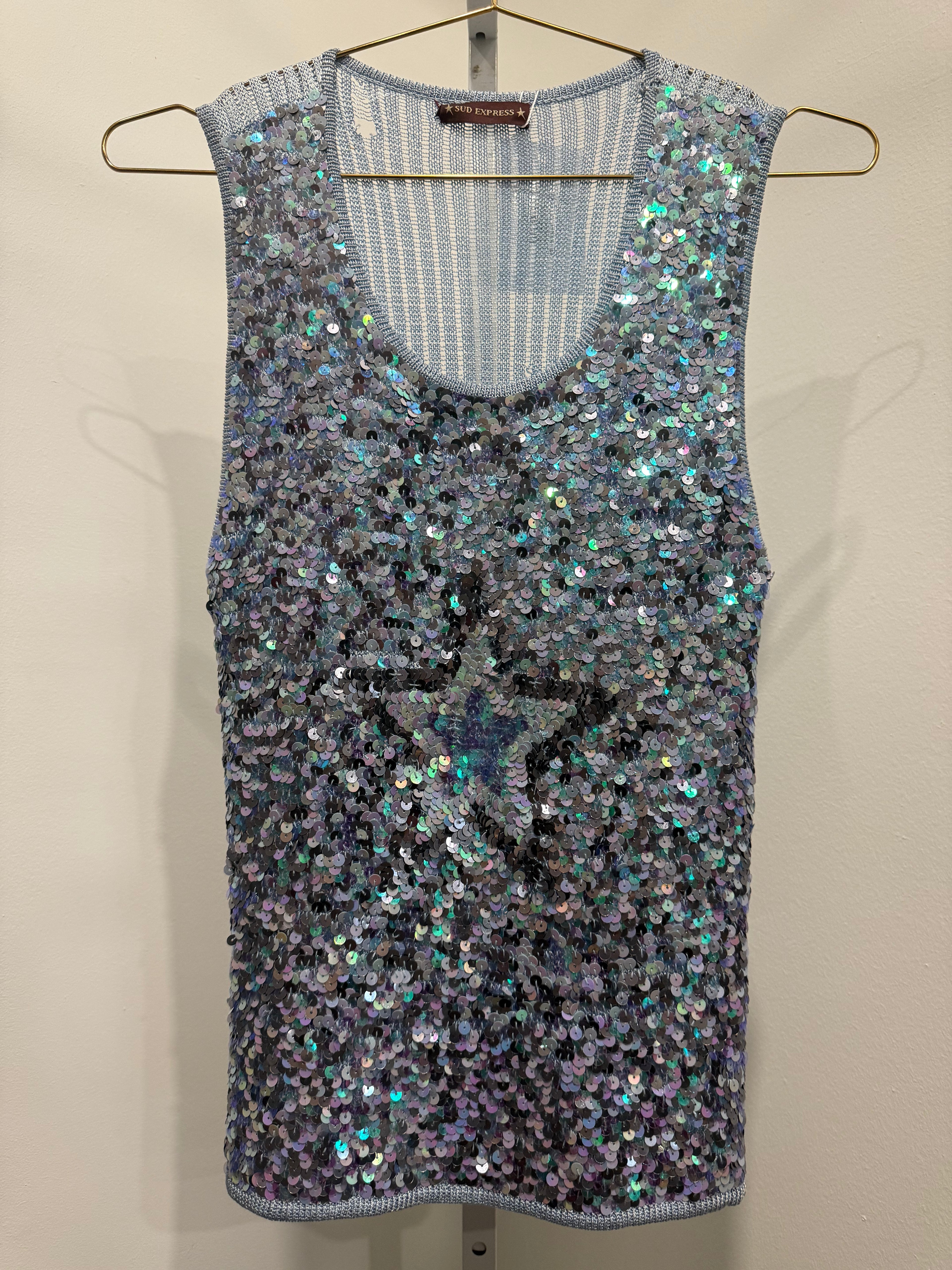 sequin top with star as is