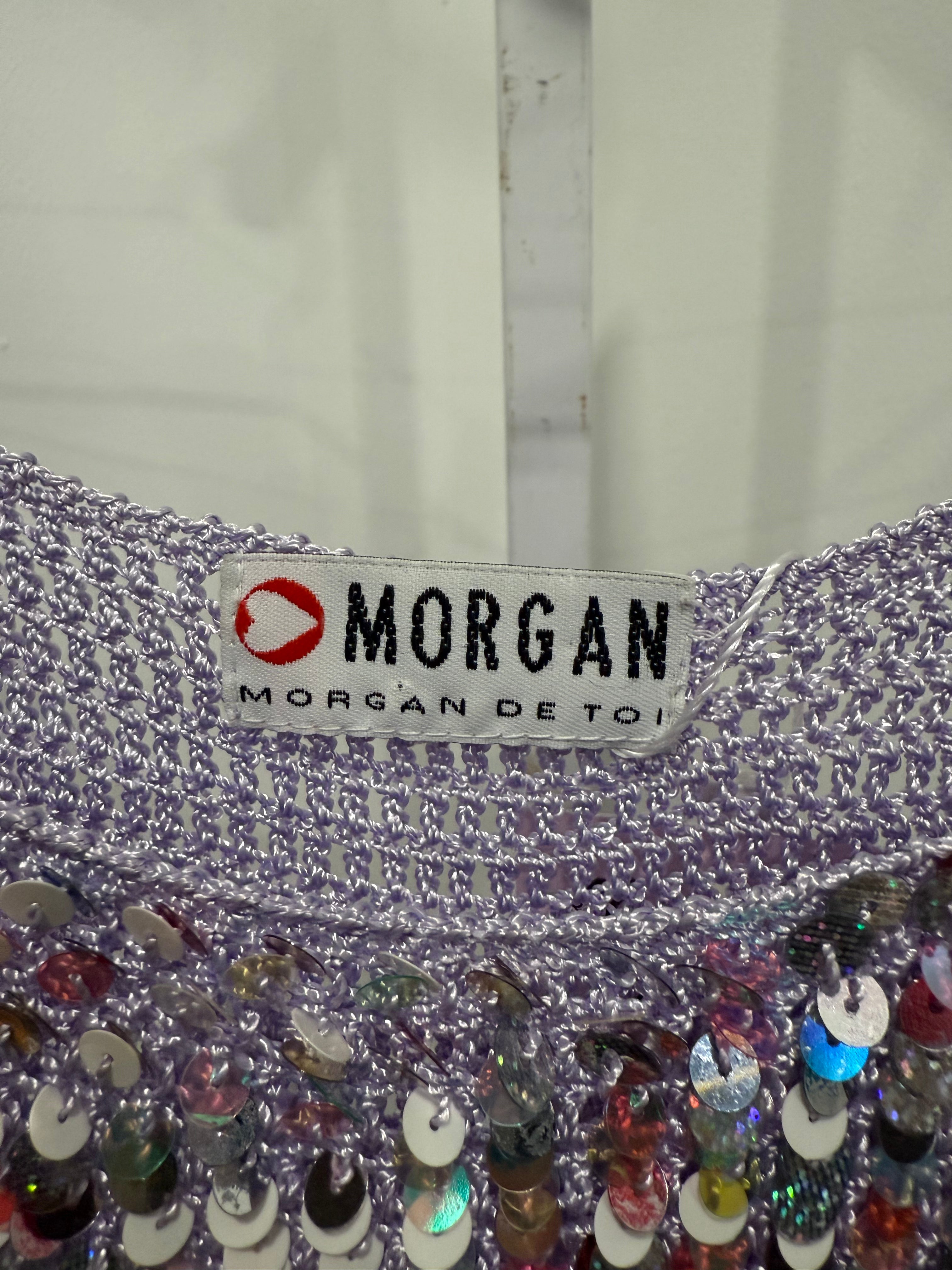 Purple Sequin 
Crochet Top 
Sleeveless