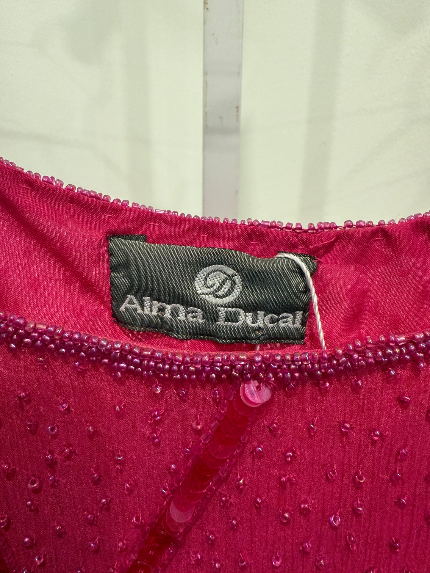 Beaded deadstock pink top