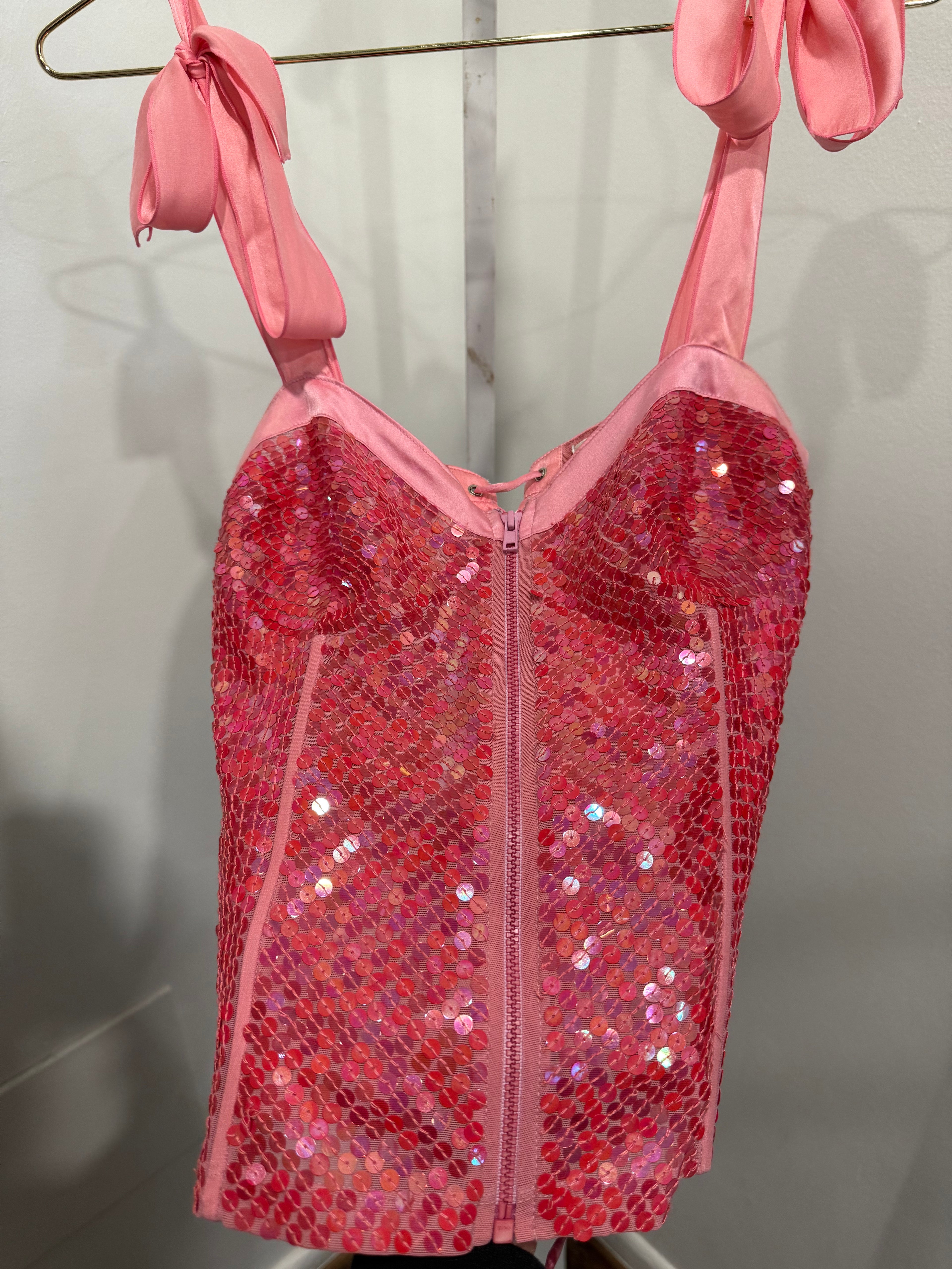 Pinko sequin pink top