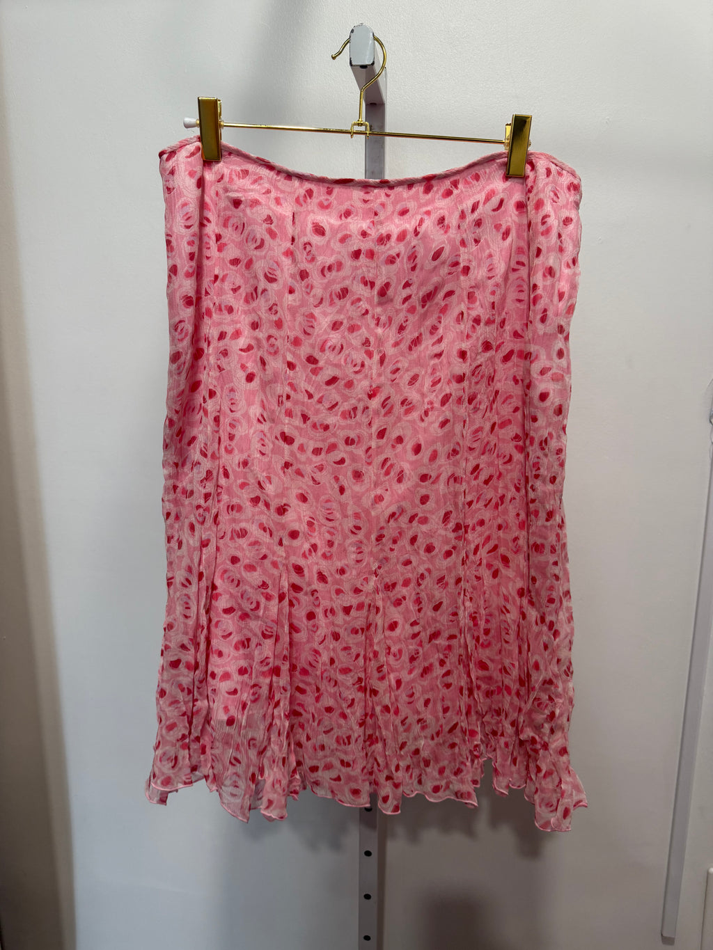Pink floral silk set