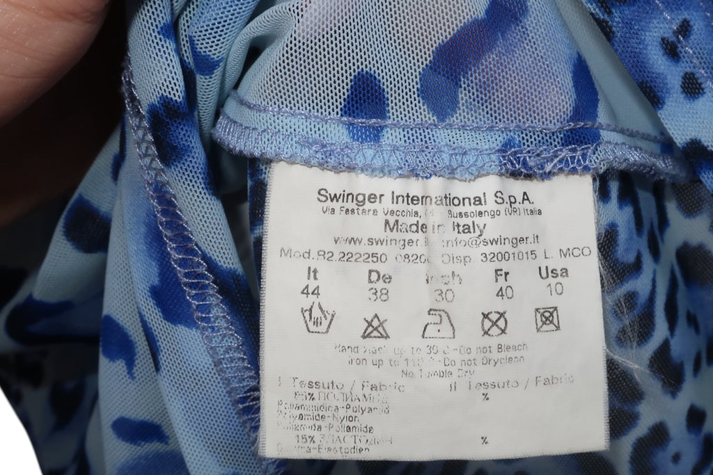 Roccobarocco Blue Cheetah Top