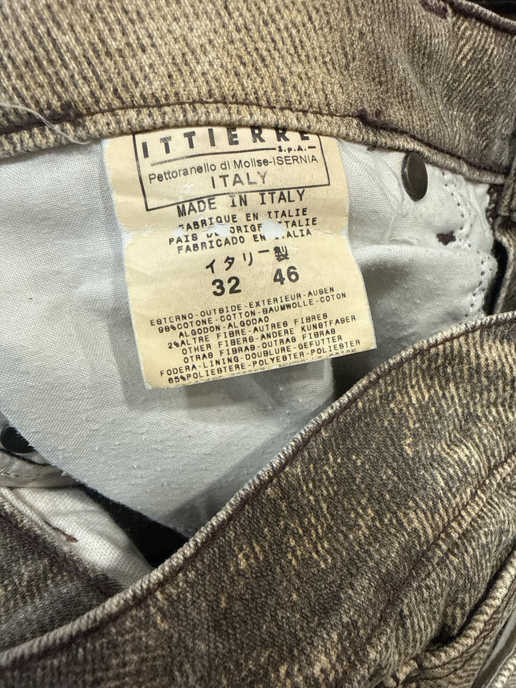 Cavalli Khaki Faded Jeans