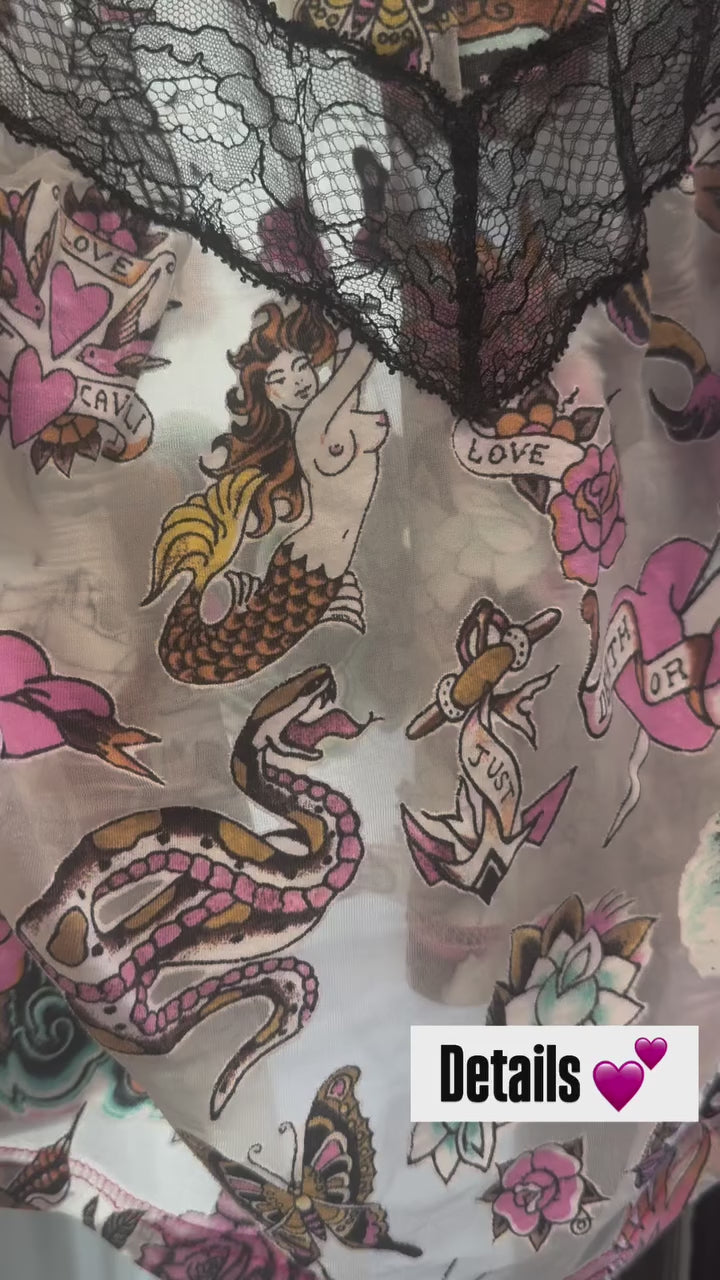 R Cavalli Love theme cami top